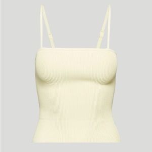 Yellow babaton sculpt knit tank